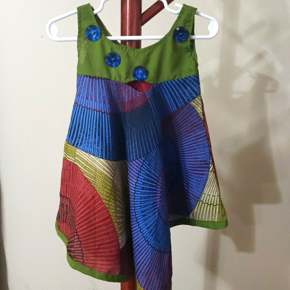 African Print toddler dress